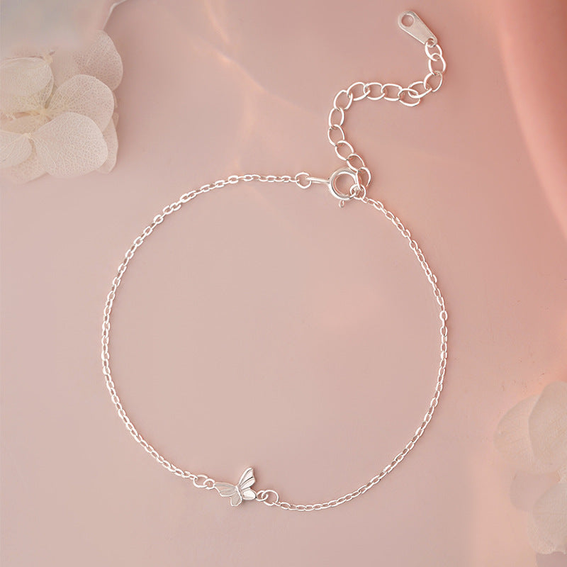 D廠-S999足銀蝴蝶手鍊森系簡約風文藝精緻氣質淡雅手飾「YC5130SL_1」25.06-4