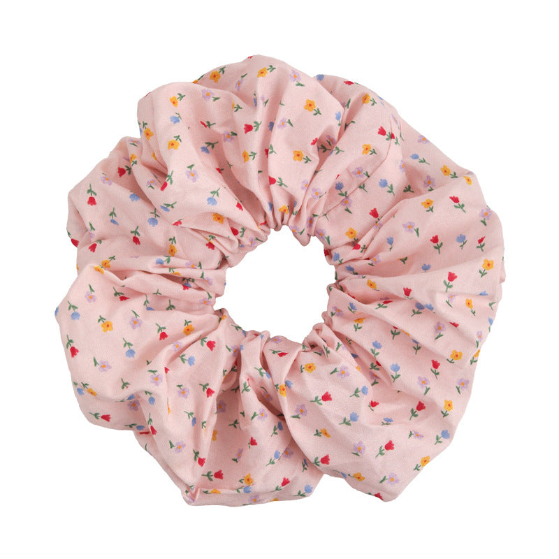 E廠-森系小碎花髮圈百搭布藝大腸圈頭繩少女半扎馬尾髮繩丸子頭髮飾品「26943」25.05-3