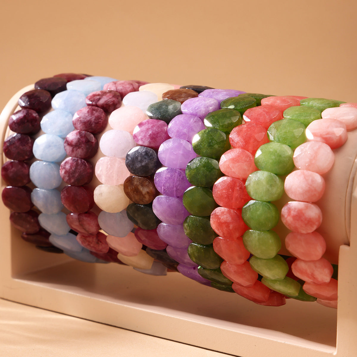 B廠-高品質暈染天然石手排手鐲簡約大氣珠寶鐲子手環飾品批發女「E656」25.06-4