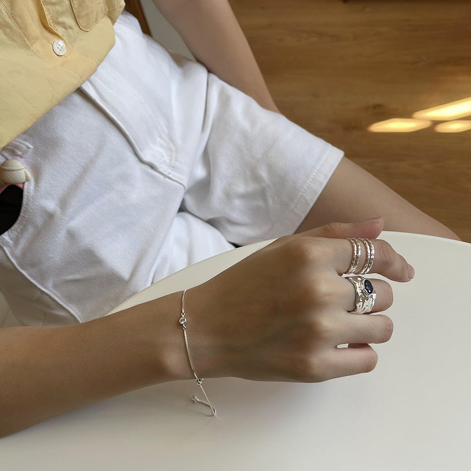 F廠-韓國韓版 925純銀簡約盒子可調節手鍊女配飾飾品手鍊手飾「A295」25.08-1