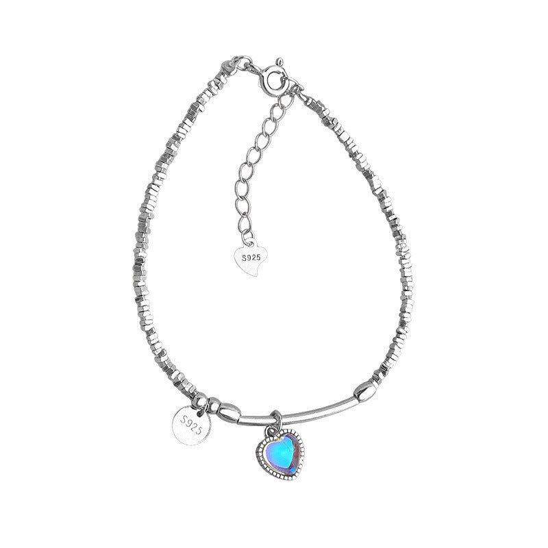 D廠-S925純銀幻彩愛心手鍊夏季清新高級設計韓風韓版溫柔手飾「YC4363SL_1」25.08-4