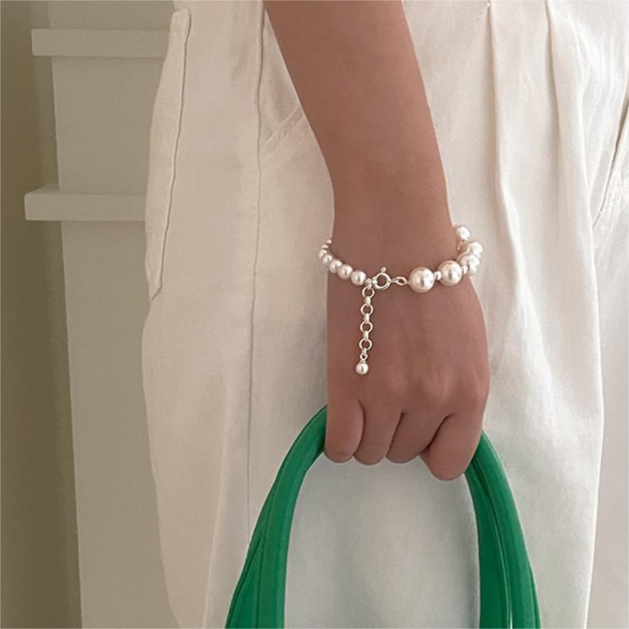 F廠-韓國韓國925純銀珍珠手鍊簡約氣質百搭INS小紅書手鍊「A361」25.07-4