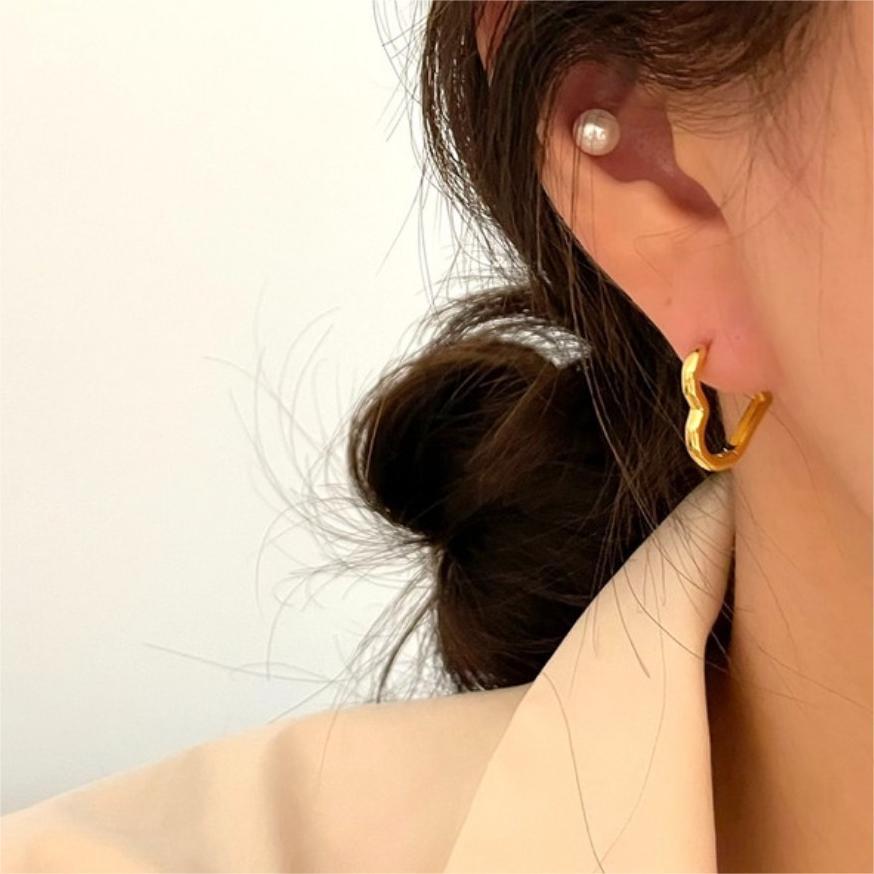 F廠-韓國韓版925純銀愛心耳環女簡約時尚ins風耳環「C1127」25.05-4