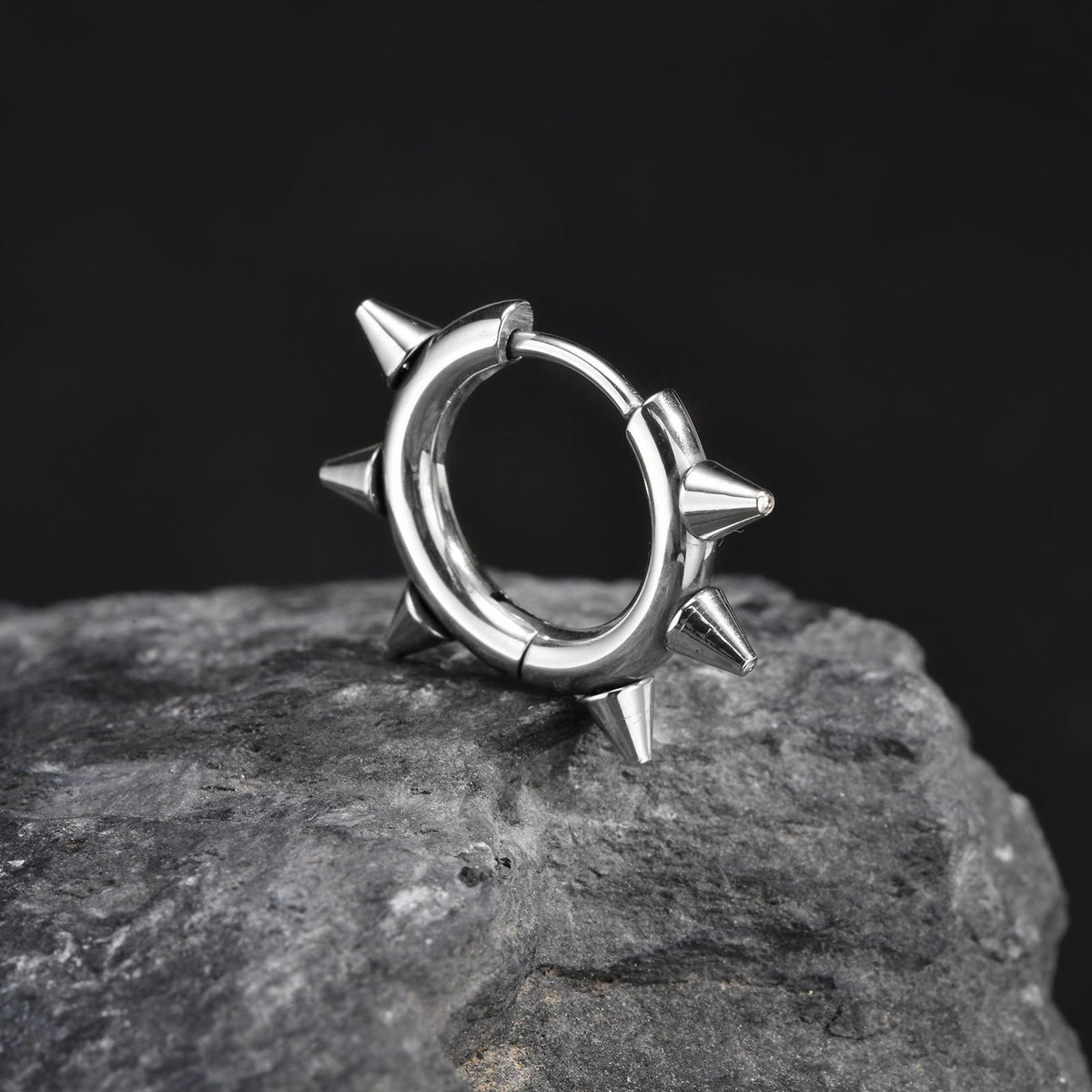 G廠-鈦鋼男士飾品 不鏽鋼鉚釘耳圈潮流個性街頭朋克酷耳飾 單只「EH-751」25.05-3