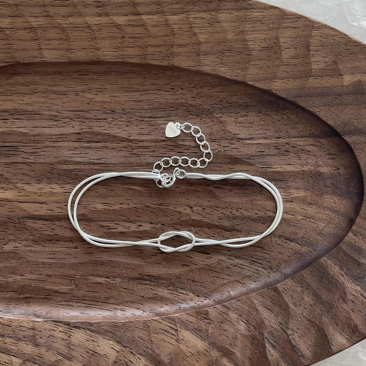 F廠-韓國韓國 S925純銀打結蛇骨手鍊簡約INS小紅書幾何手鍊「A390」25.04-3