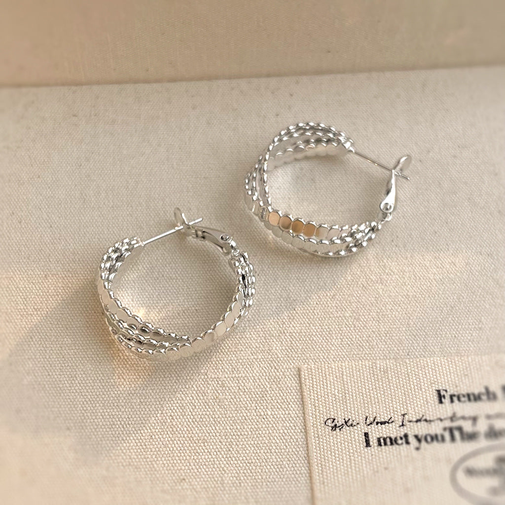 A廠-時尚通勤高級感鍍14K圓形幾何百搭耳環2025年新款耳環飾品工廠「5721-5722」25.04-3