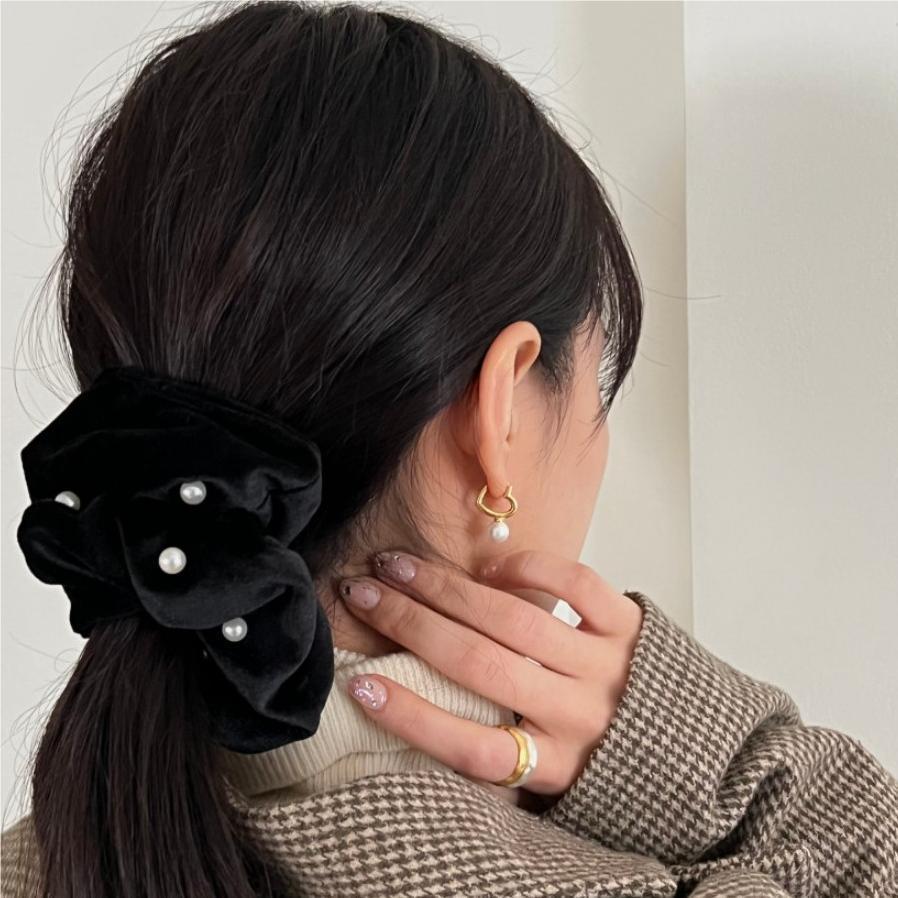 F廠-韓國韓版925純銀耳釘女珍珠愛心簡約時尚ins風耳釘耳環「C1122」25.07-4