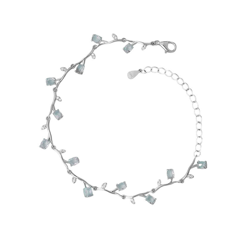 D廠-S925純銀甜美花藤手鍊女清新田園風森系氣質文藝溫柔手飾「YC4383SL_1」25.09-4