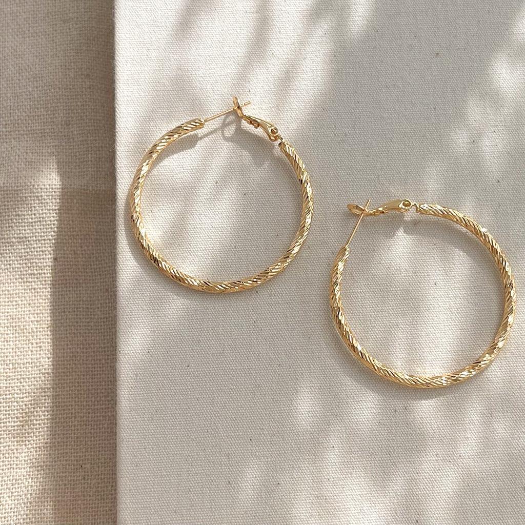 A廠-花紋銀針歐美跨境專供圓圈耳環批發大氣素圈耳圈金屬誇張花紋耳飾耳圈「5725-5730」25.04-2