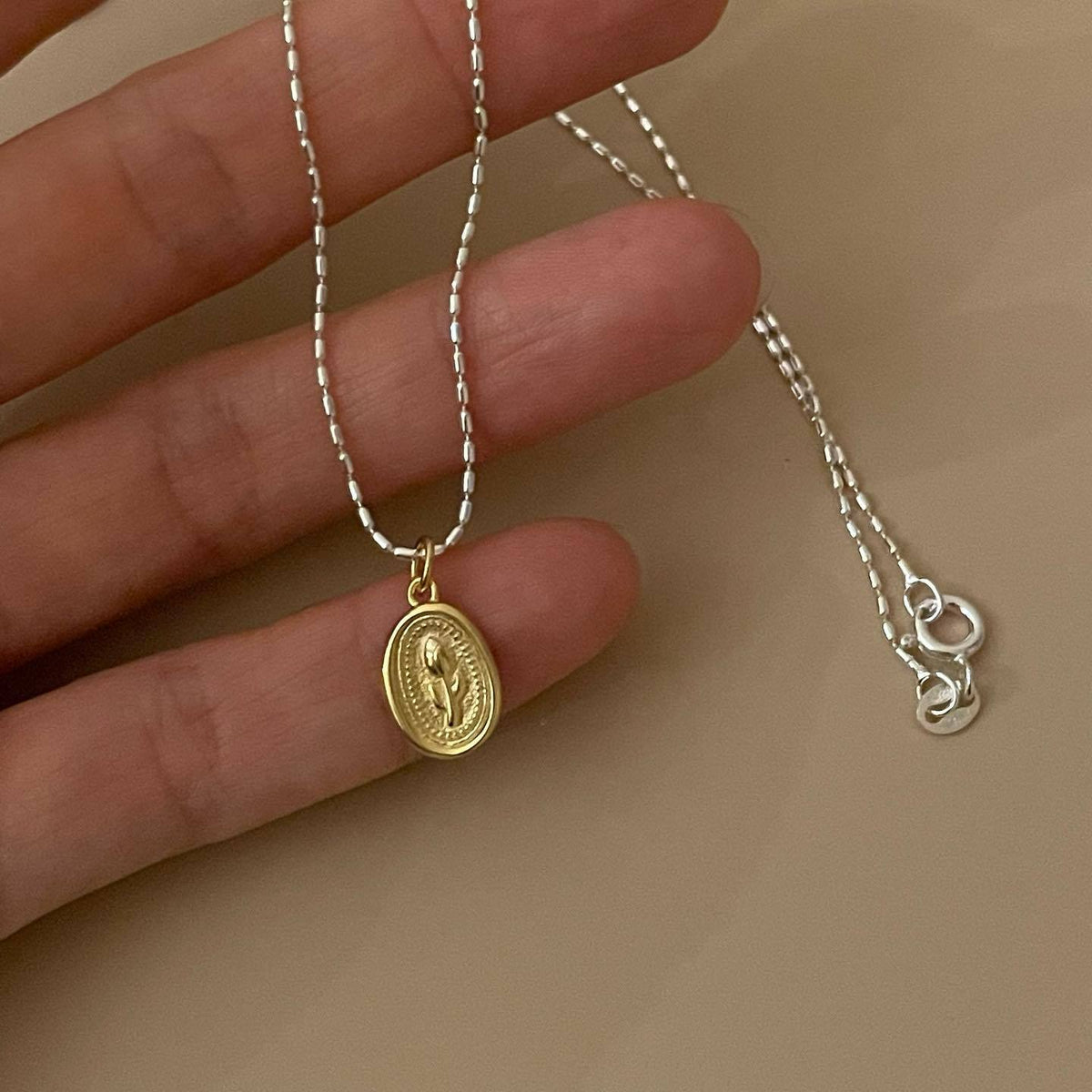 F廠-韓國韓版925純銀小花朵項鍊簡約ins網紅抖音小紅書項鍊「B1183」25.09-2