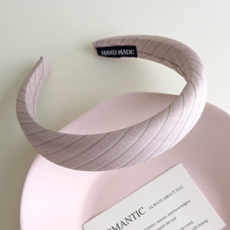 E廠-甜美粉色系波點褶皺寬邊髮箍女洗臉壓髮頭箍少女心溫柔髮捆髮飾夏「27177」25.07-1