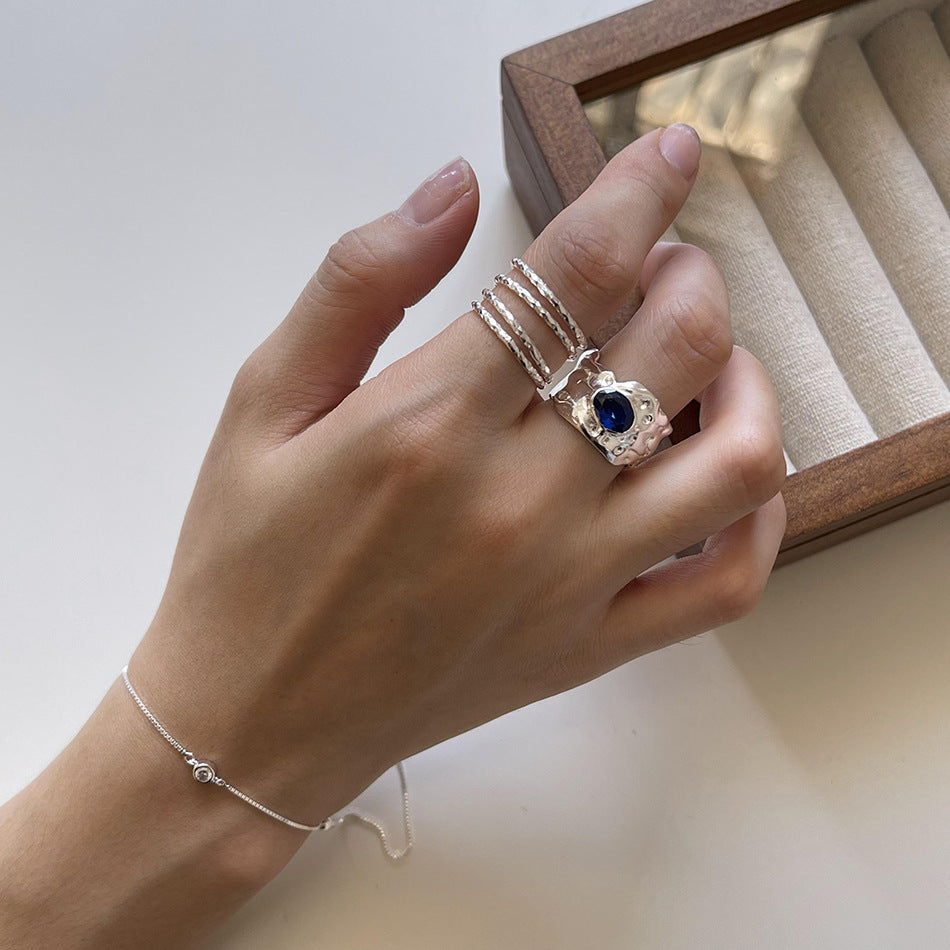 F廠-韓國韓版 925純銀簡約盒子可調節手鍊女配飾飾品手鍊手飾「A295」25.08-1