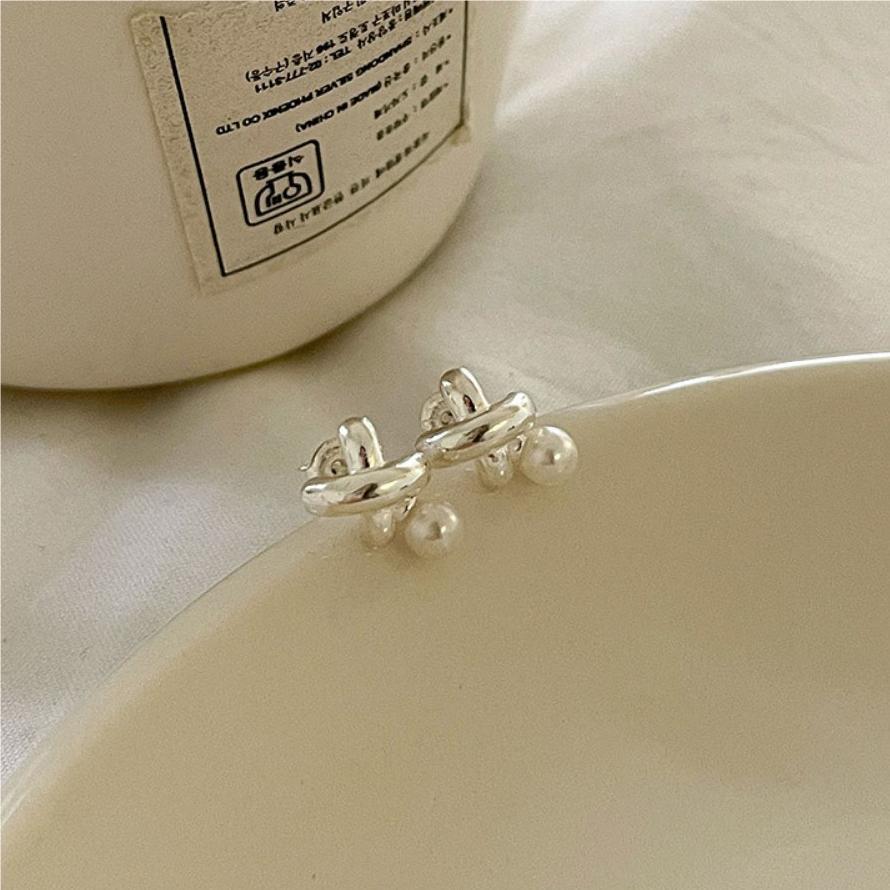 F廠-韓國韓版925純銀珍珠耳釘女簡約時尚ins風耳釘耳飾「C1058」25.09-4
