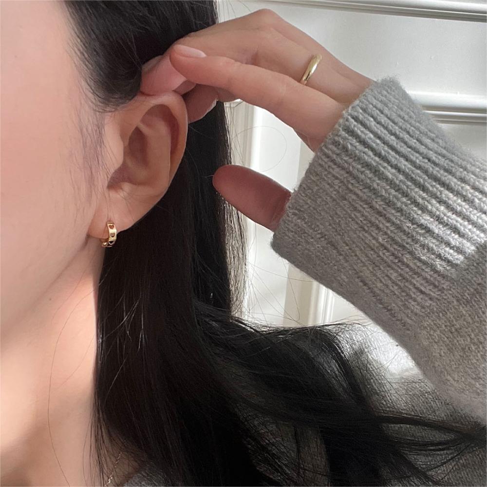 F廠-韓國韓版925純銀愛心耳扣耳釘簡約冷淡風氣質ins耳飾「C1218」25.09-2