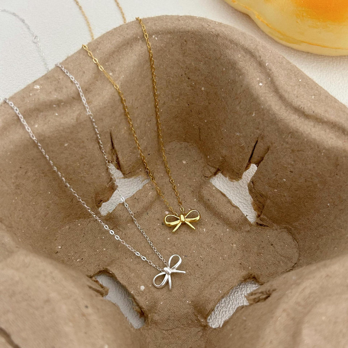 F廠-韓國韓版925純銀蝴蝶結項鍊簡約氣質ins網紅小紅書項鍊「B1315」25.08-1