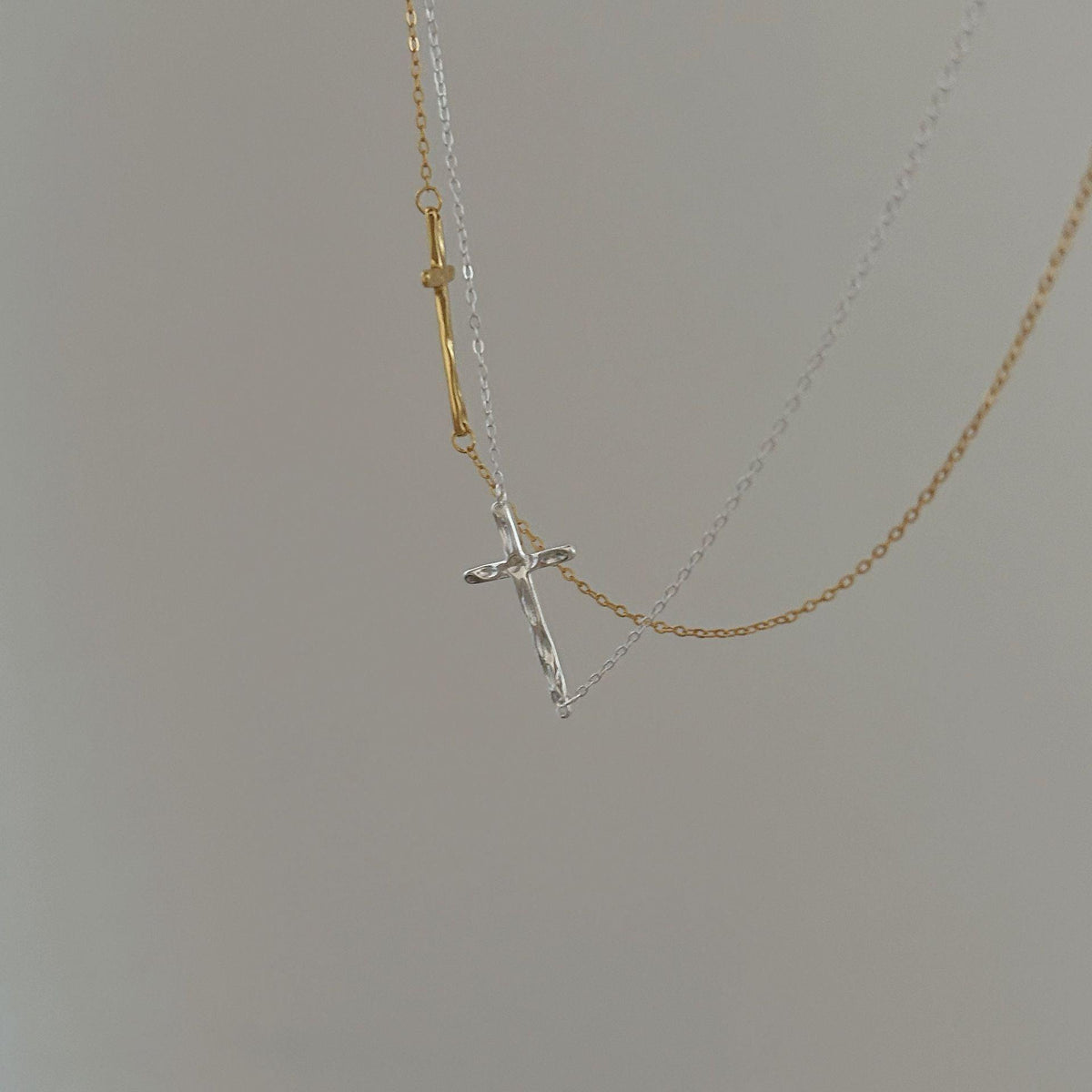 F廠-韓國韓版項鍊東大門 新款飾品 925純銀十字架項鍊「B274」24.12-2
