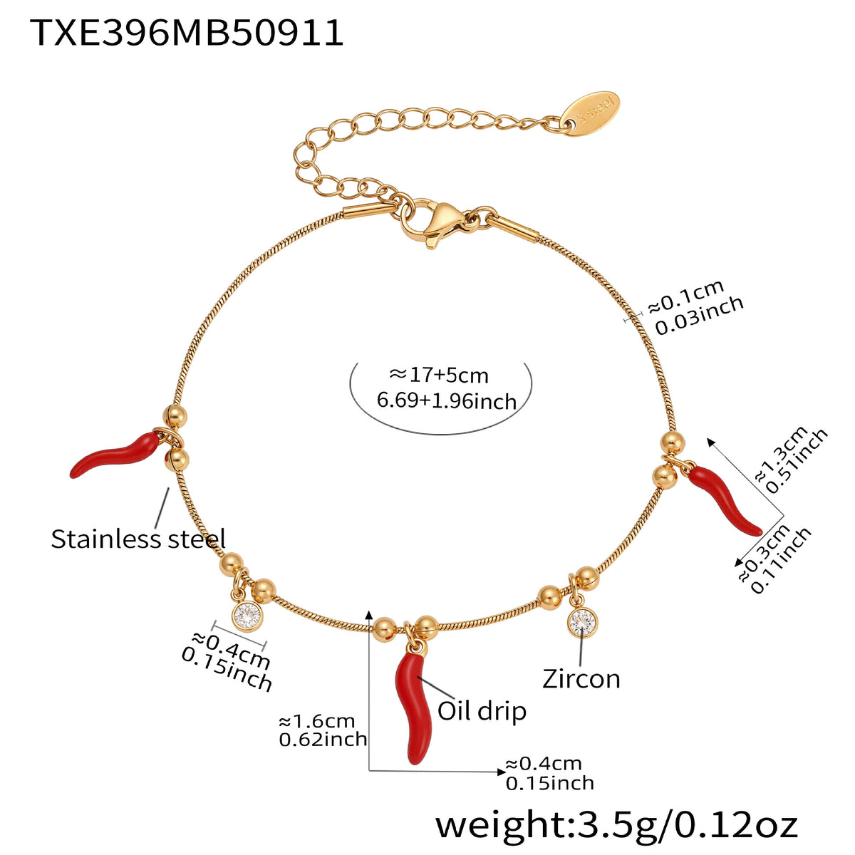 B廠-不鏽鋼琺瑯彩釉小昆蟲DIY多配件項鍊手鍊套裝歐美時尚新款「TXP394」25.09-3