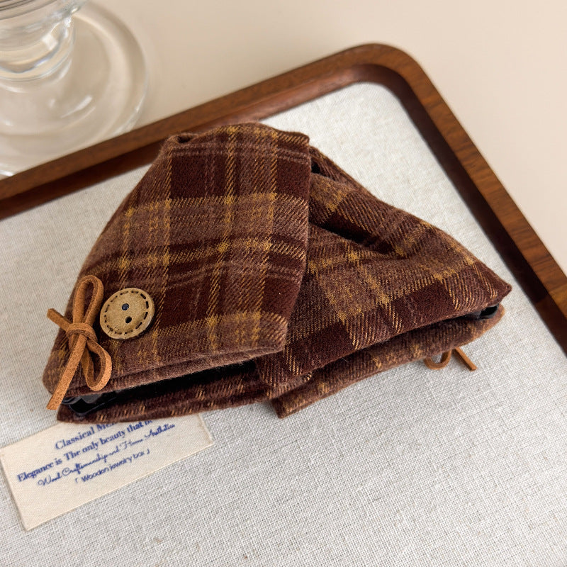 E廠-韓系ins蝴蝶結格紋抓夾女2025新款大號復古髮夾後腦勺盤髮鯊魚夾「27613」25.10-5