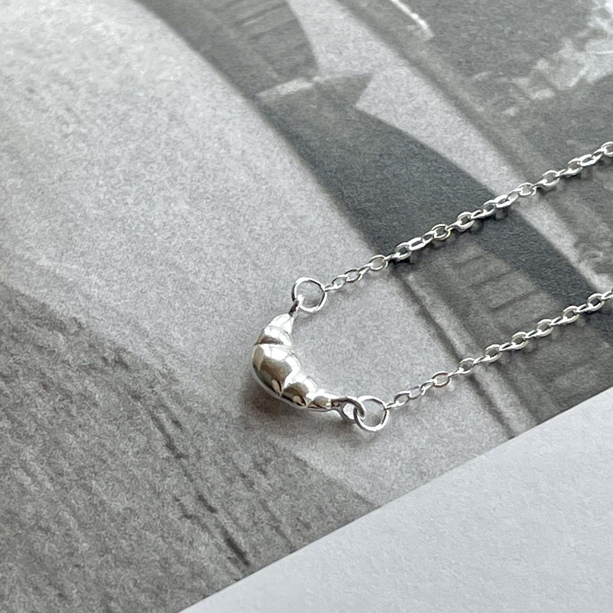 F廠-韓國韓版925純銀牛角包項鍊簡約冷淡風INS小紅書項鍊「B1324」25.06-2