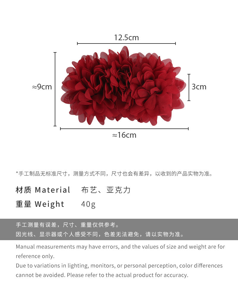 E廠-易夢玲同款花朵香蕉夾高級感氣質女盤髮馬尾抓夾一字夾扭扭夾髮夾「26965」25.05-4