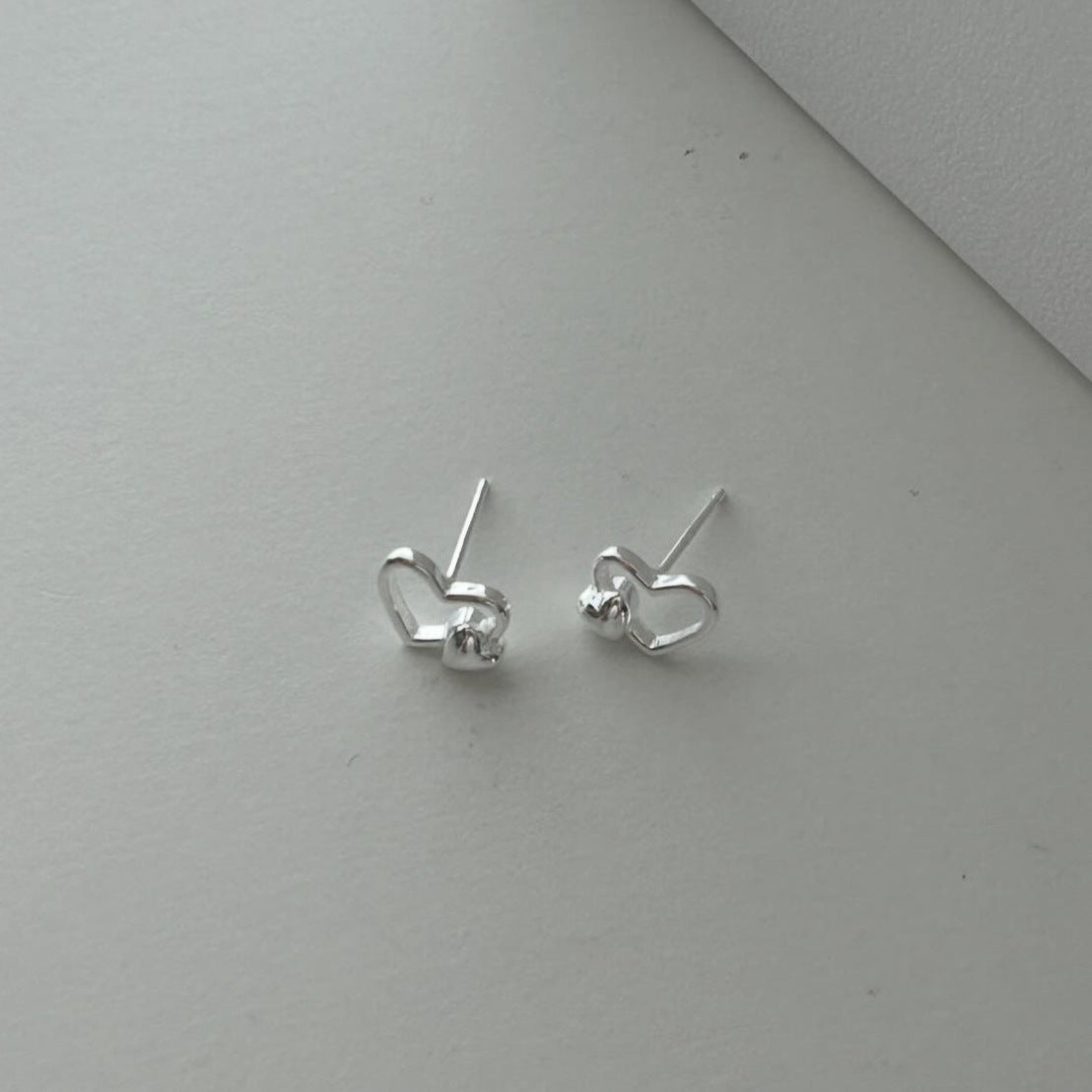 F廠-韓國韓版925純銀愛心耳釘耳環簡約氣質百搭ins風耳飾「C1329」25.06-2