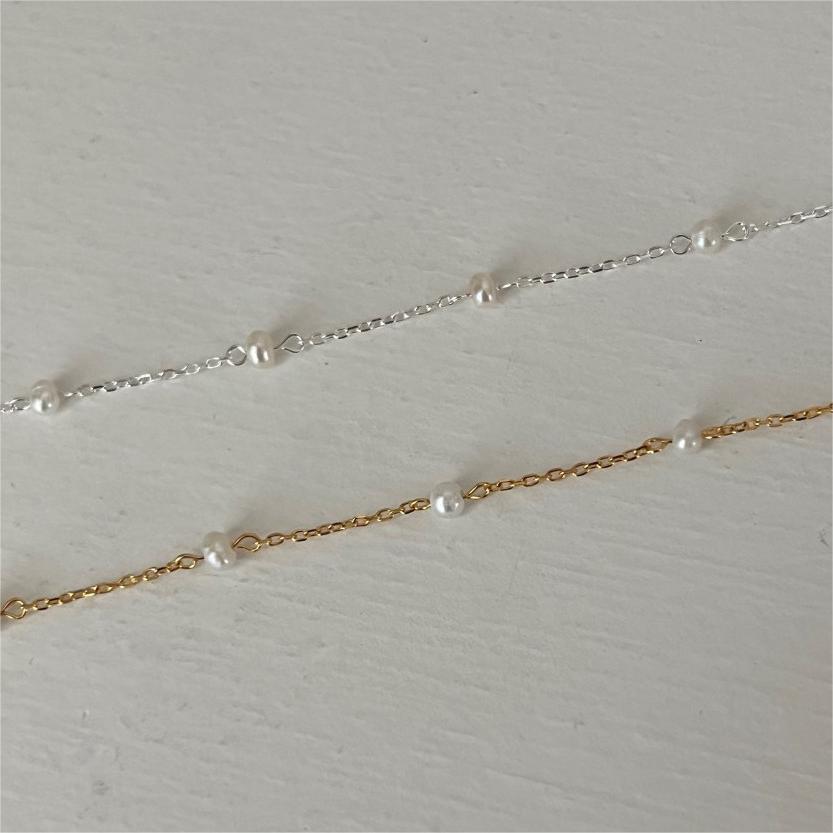 F廠-韓國韓國 S925純銀淡水珍珠手鍊簡約INS小紅書氣質手鍊「A352」25.05-3