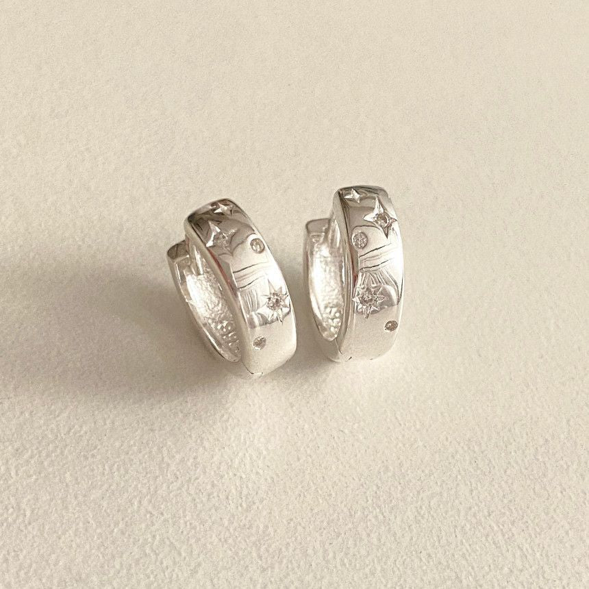 F廠-韓國韓版925純銀鋯石耳環耳釘簡約氣質百搭ins風耳飾「C1353」25.04-4