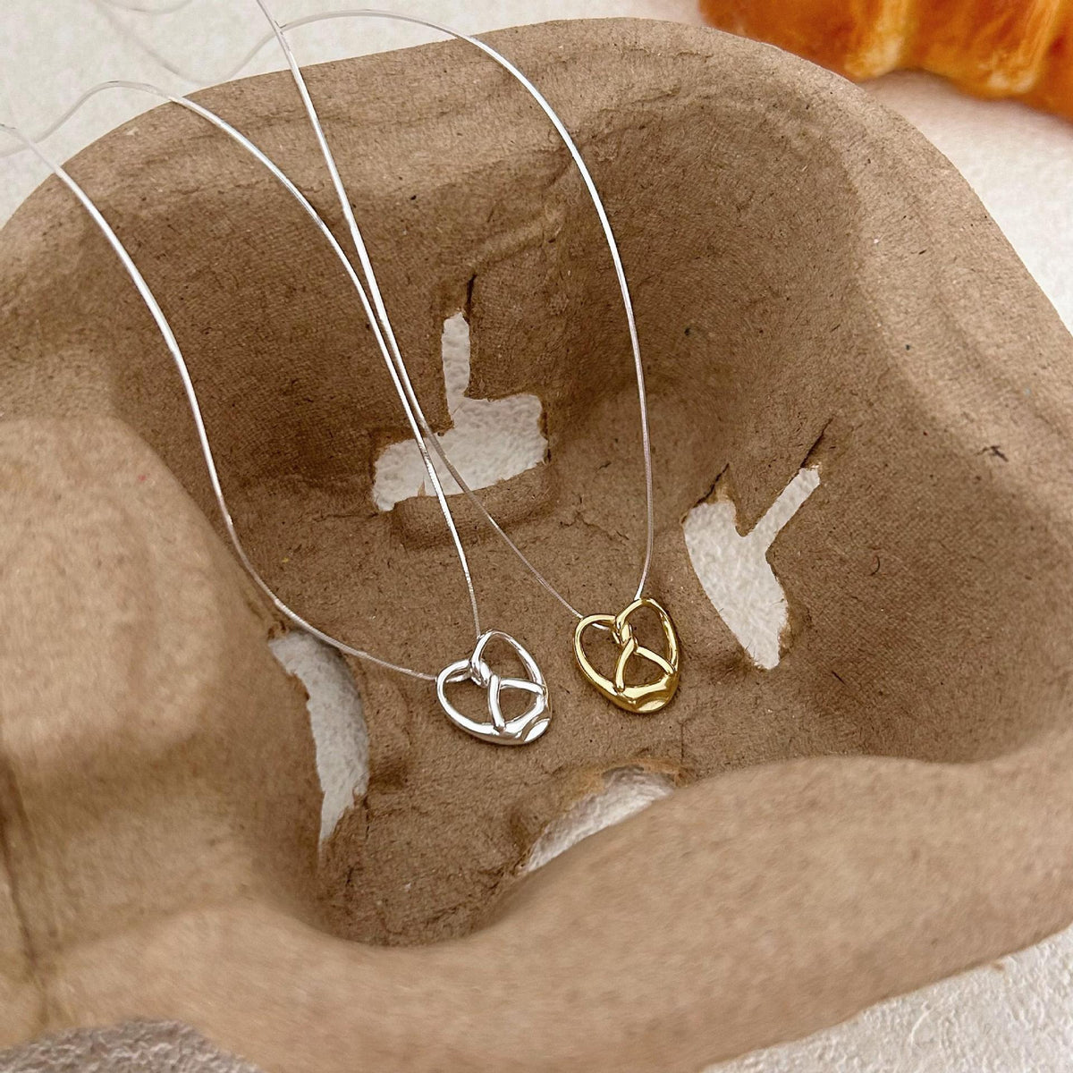 F廠-韓國韓版925純銀愛心蛇骨項鍊簡約氣質ins網紅小紅書項鍊「B1300」25.07-4