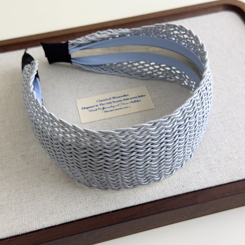 E廠-波西米壓風氣質編織鏤空寬邊髮箍頭飾甜美森系氣質網髮箍髮卡髮飾「27112」25.06-4