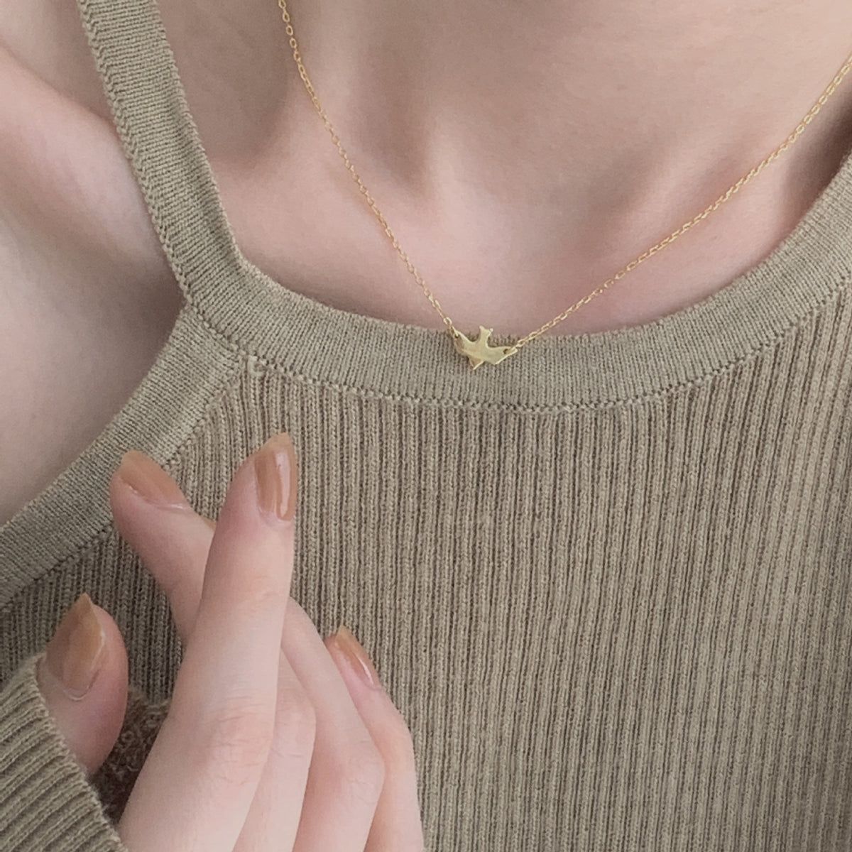 F廠-韓國韓版925純銀自由的小鳥choker項鍊短款脖鏈頸鏈飾「B456」25.05-2