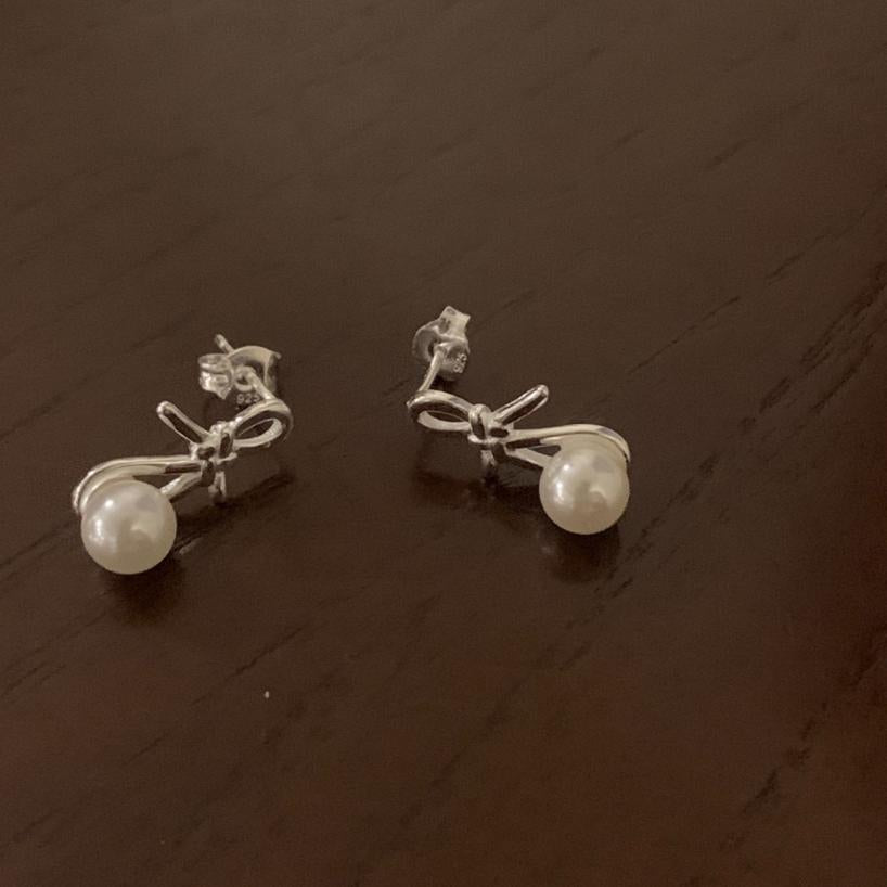F廠-韓國韓版925純銀珍珠耳釘簡約氣質百搭ins風耳飾「C1400」25.05-1