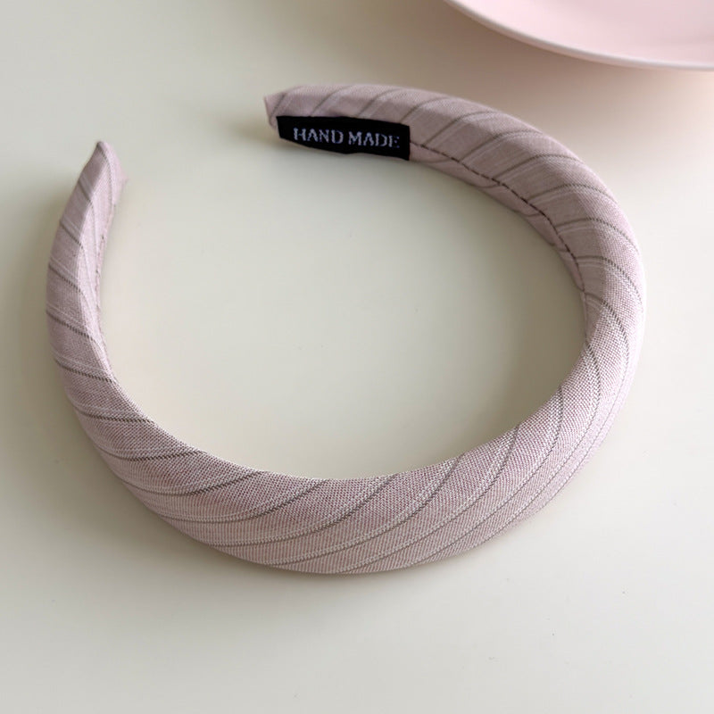 E廠-甜美粉色系波點褶皺寬邊髮箍女洗臉壓髮頭箍少女心溫柔髮捆髮飾夏「27177」25.07-1