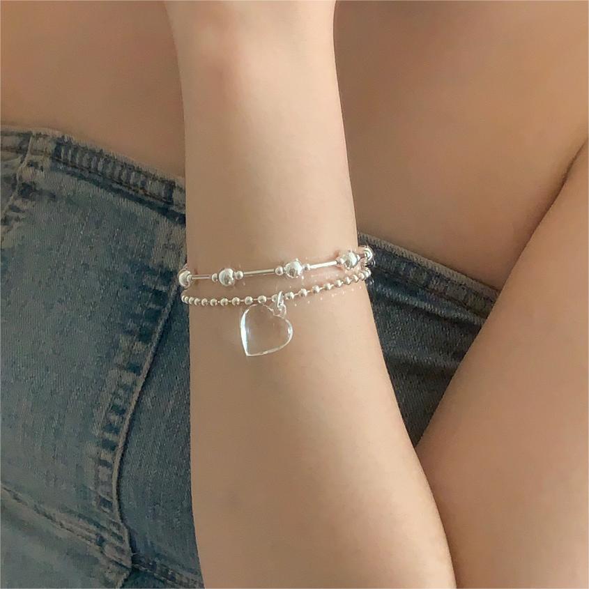 F廠-韓國韓版925純銀圓珠手鍊簡約幾何形細線條彈力手鍊手飾「A353」25.09-2