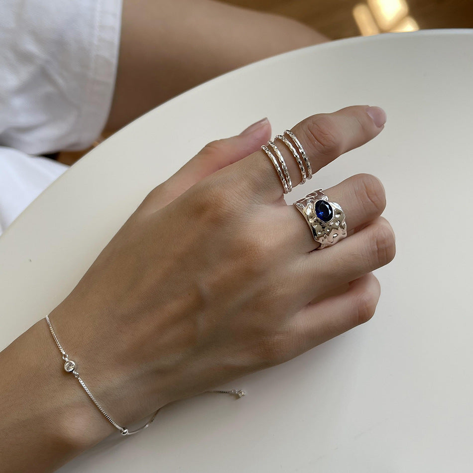 F廠-韓國韓版 925純銀簡約盒子可調節手鍊女配飾飾品手鍊手飾「A295」25.08-1