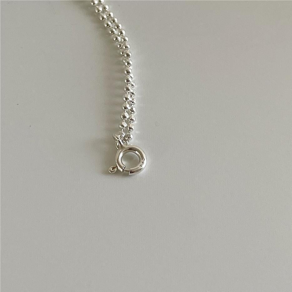 F廠-韓國韓版 S925純銀圓珠手鍊簡約幾何形細線條手鍊手飾「AF332」25.09-4