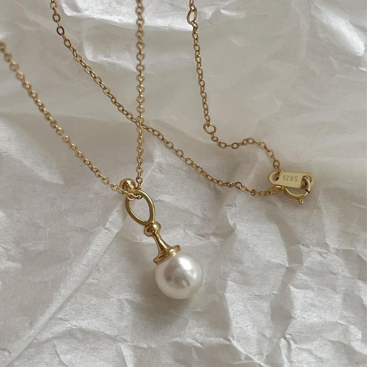 F廠-韓國韓版925純銀珍珠項鍊簡約氣質ins百搭小紅書項鍊「B1359」25.05-3