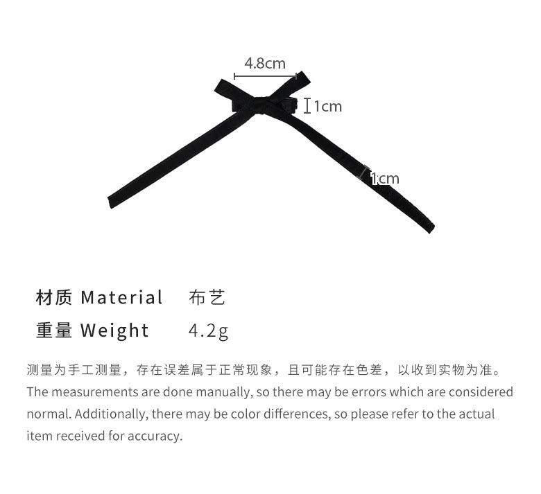 E廠-亮絲布藝芭蕾風蝴蝶結系帶鴨嘴夾新款側邊夾氣質優雅精緻髮飾頭飾「25534」24.06-1