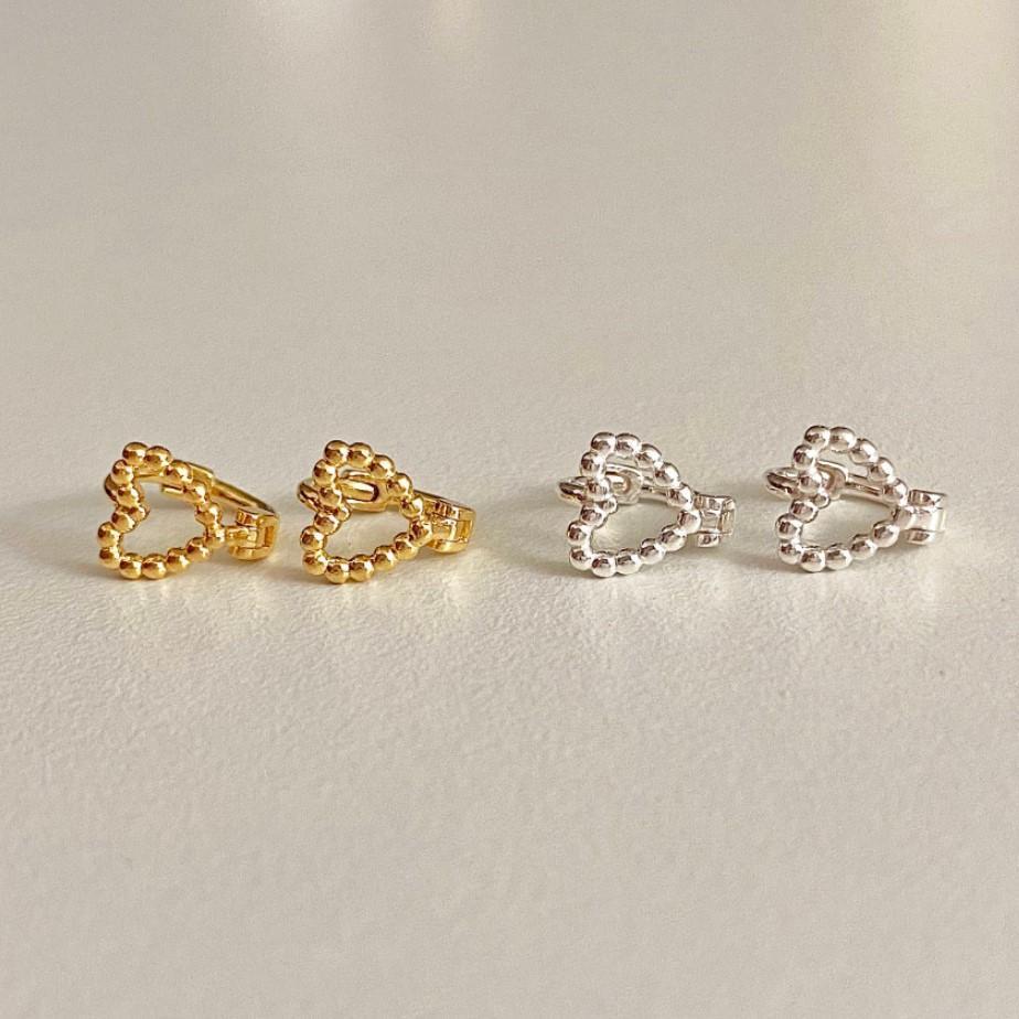 F廠-韓國韓版925純銀愛心耳釘 女簡約時尚ins風耳環耳飾「C950」25.08-3