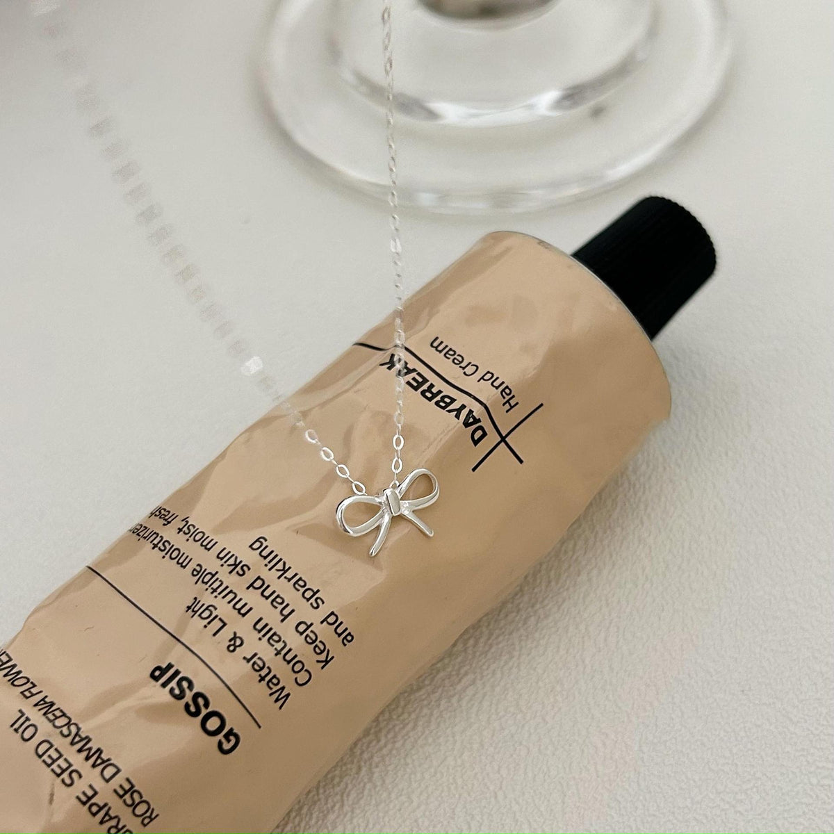 F廠-韓國韓版925純銀蝴蝶結項鍊簡約氣質ins網紅小紅書項鍊「B1315」25.08-1