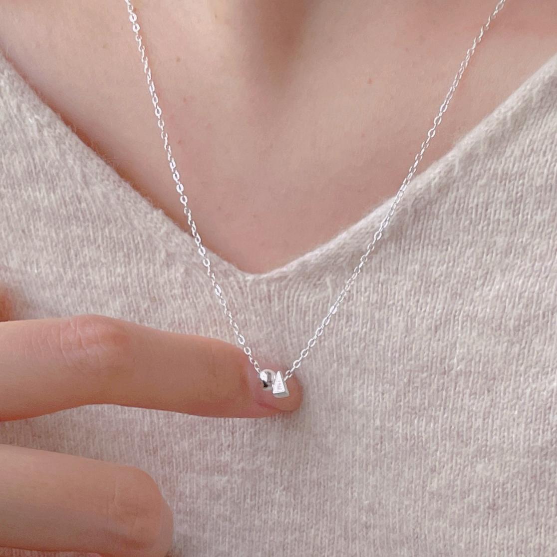 F廠-韓國韓版925純銀幾何項鍊簡約氣質ins網紅小紅書項鍊「B1362」25.05-1