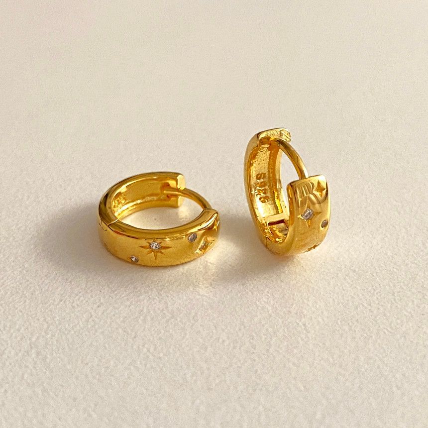 F廠-韓國韓版925純銀鋯石耳環耳釘簡約氣質百搭ins風耳飾「C1353」25.04-4