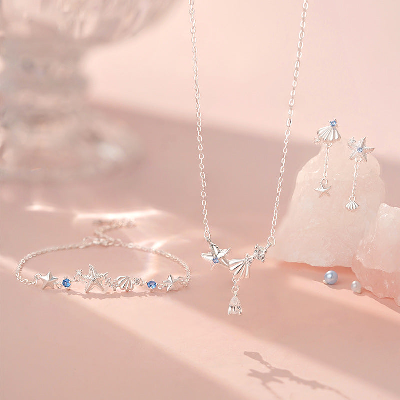 D廠-S999足銀戀夏海星套裝夏季新款小清新溫柔精美首飾批發「YC2154N_1 YC4522SL_1 YC3048E_1」25.07-4