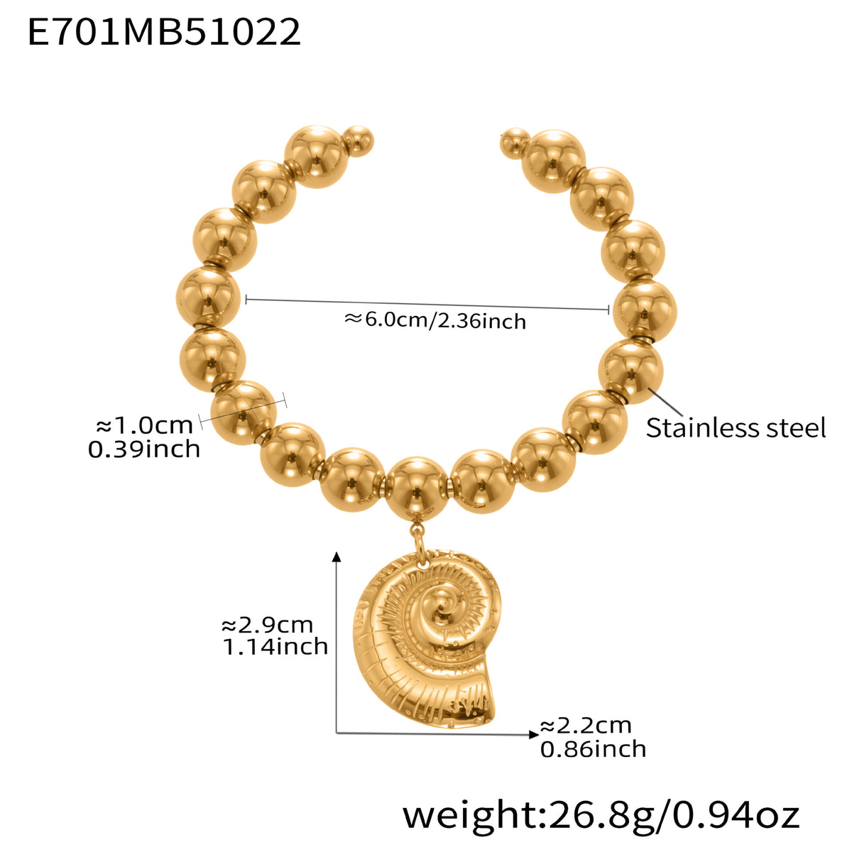 B廠-不鏽鋼空心歐美大愛心鋼珠手環鍍18k真金簡約時尚百搭手鐲「E701-E702」25.10-5