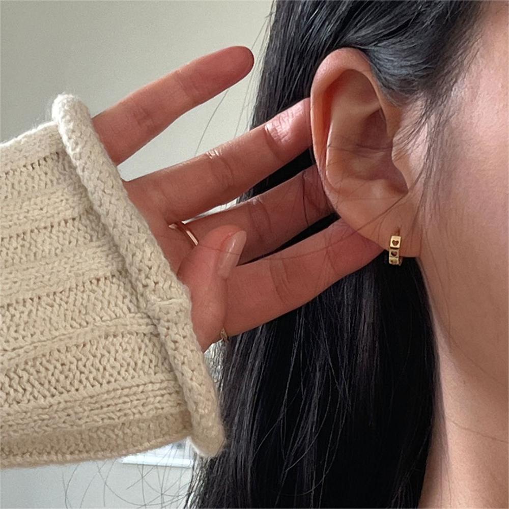 F廠-韓國韓版925純銀愛心耳扣耳釘簡約冷淡風氣質ins耳飾「C1218」25.09-2