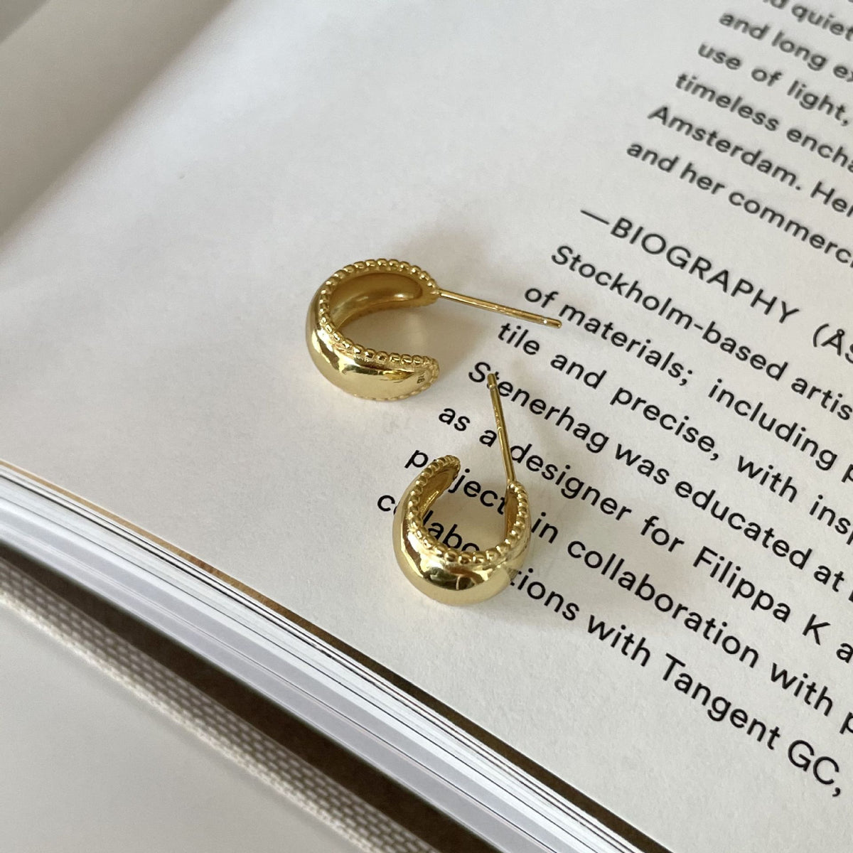 F廠-韓國韓版925純銀圓弧耳釘女簡約時尚百搭ins風幾何耳環「C1185」25.09-2