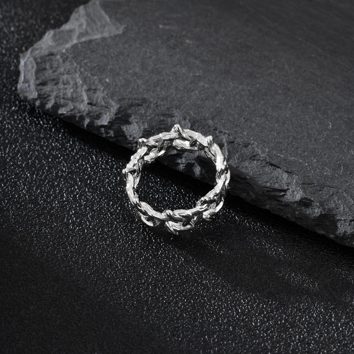 G廠-鈦鋼飾品 歐美時尚個性潮流男士指環不鏽鋼編織六芒星戒指「RC-871」25.07-2