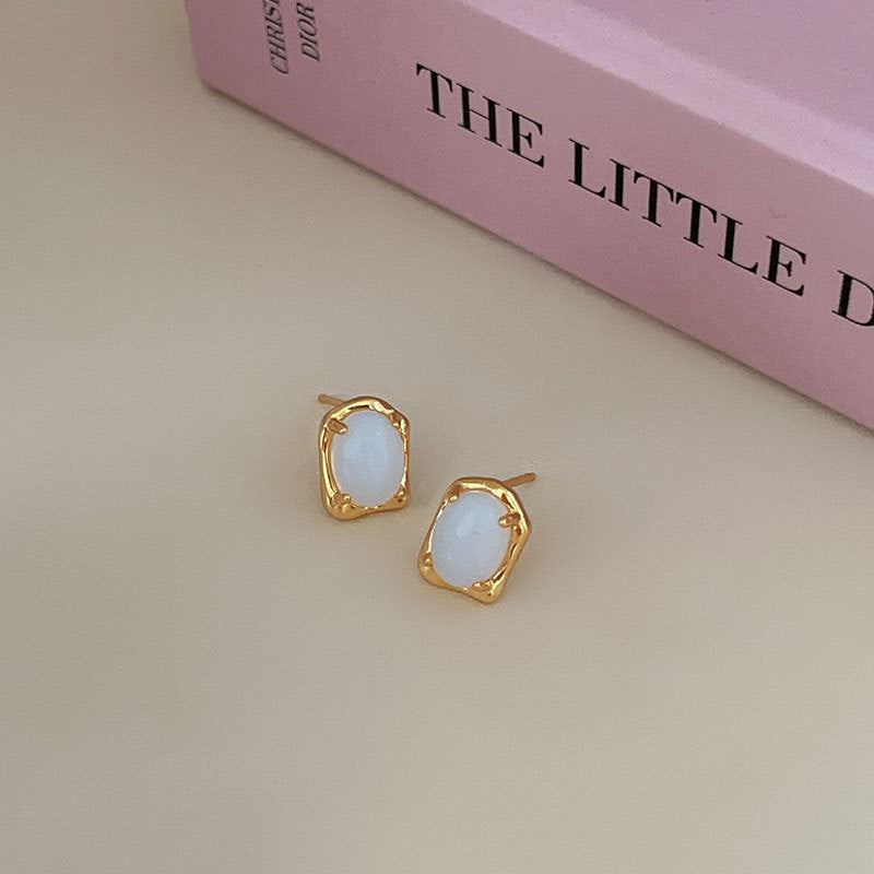 F廠-韓國韓版925純銀不規則耳釘簡約冷淡風氣質ins小紅書耳「C1222」25.10-1