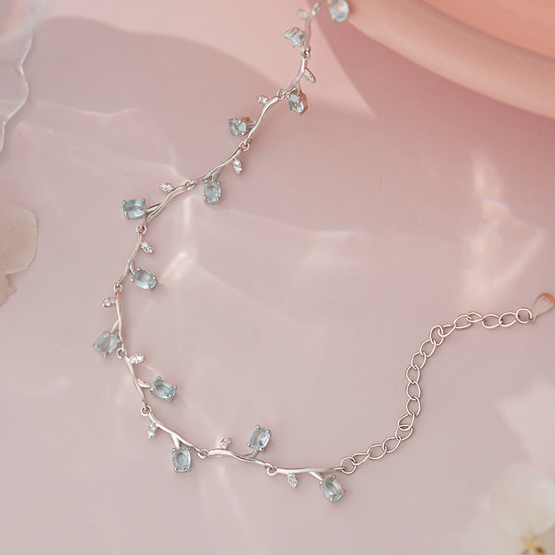 D廠-S925純銀甜美花藤手鍊女清新田園風森系氣質文藝溫柔手飾「YC4383SL_1」25.09-4