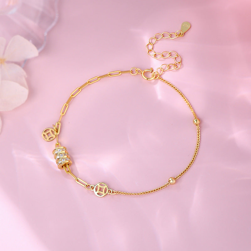 D廠-S925純銀幸運小蠻腰手鍊女氣質輕奢甜美簡約新款小眾設計手飾「YC4423SL_1」25.09-2