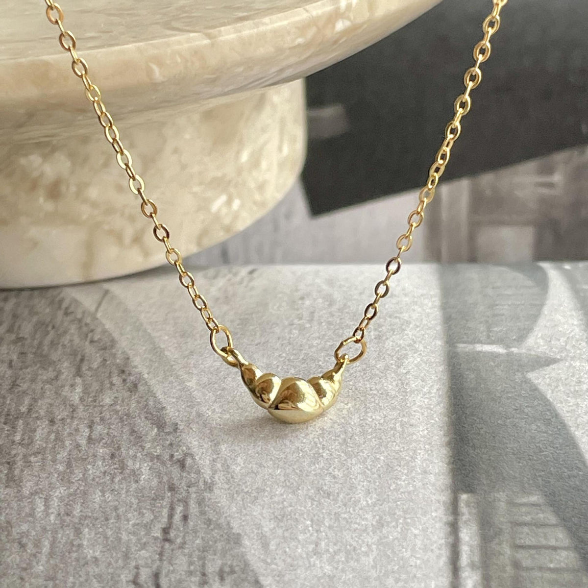 F廠-韓國韓版925純銀牛角包項鍊簡約冷淡風INS小紅書項鍊「B1324」25.06-2